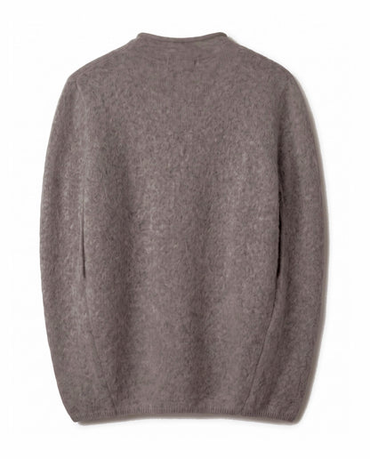 Sleeveless jumper in brushed wool blend – Taupe – product back
