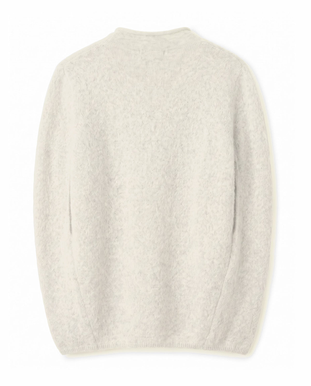 Sleeveless jumper in brushed wool blend – White – product back
