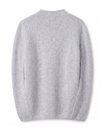 Sleeveless jumper in brushed wool blend – Light Grey – product back
