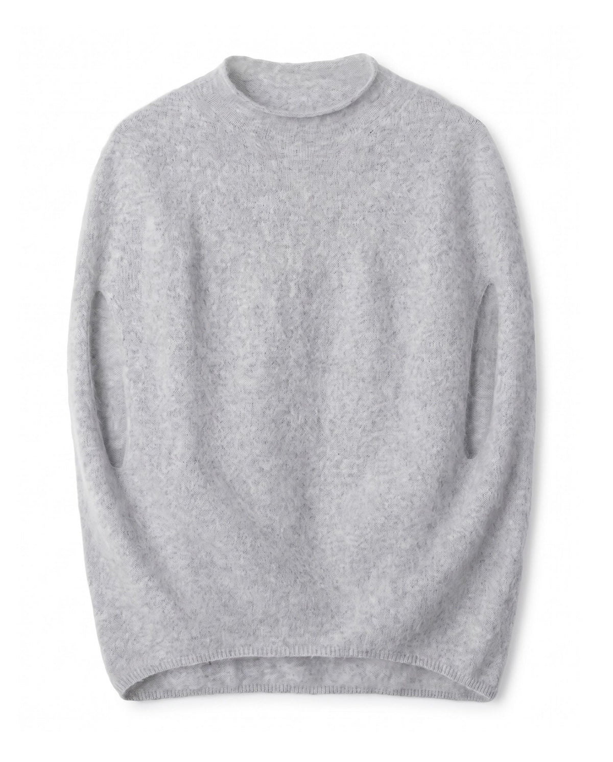 Sleeveless jumper in brushed wool blend – Light Grey – product front
