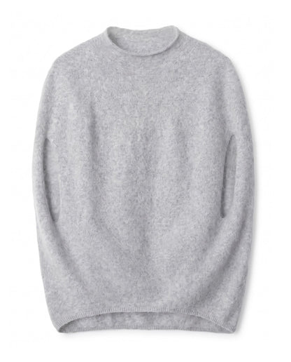 Sleeveless jumper in brushed wool blend – Light Grey – product front